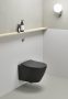 Sapho Gsi Modo Swirlflush kerámia fali WC csésze 37x52 cm DualGlaze bevonattal, matt fekete 981626