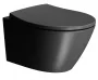 Sapho Gsi Modo Swirlflush kerámia fali WC csésze 37x52 cm DualGlaze bevonattal, matt fekete 981626