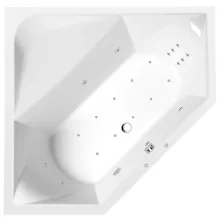   Polysan Floss sarok akril kád Hidro Air rendszerrel 145x145x50 cm, fehér 98611HA