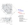 Polysan Floss sarok akril kád Hidro Air rendszerrel 145x145x50 cm, fehér 98611HA