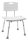 Sapho Ridder fürdőszobai szék háttámlával és állítható magassággal, fehér A00602101