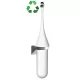Sapho Ecolored fali WC kefe tartó fehér színben, Soft Touch felületű műanyag kivitelben.