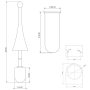 Sapho Colored fali WC kefe tartó 88x465x110 mm, fehér A65801BI