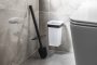 Sapho Samoa fali WC kefe tartó, matt fekete/matt üveg A83314