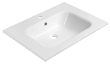 Sapho Areca öntött márvány mosdó 71x52 cm, fehér kivitelben