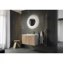 Sapho Areca öntött márvány mosdó 81x52 cm, fehér kivitelben