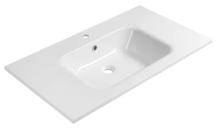 Sapho Areca öntött márvány mosdó 91x52 cm, fehér kivitelben