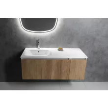   Sapho Areca öntött márvány mosdó 121x52 cm, balos/fehér AC121L