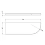 Sapho Abeline rockstone sarokpolc 30x10 cm, matt fehér AE300-0101