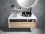 Sapho ABELINE rockstone polc 600x12x100 mm pohárral és szappanadagolóval, matt fehér / fekete AE602-0101-03