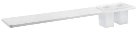 Sapho ABELINE rockstone polc 800x12x100 mm két pohárral, matt fehér AE802-0101-01