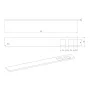 Sapho ABELINE rockstone polc 800x12x100 mm két pohárral, matt fehér AE802-0101-01