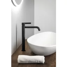   Sapho Iconic magasított álló mosdócsaptelep leeresztő nélkül, matt fekete AF006B