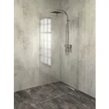   Polysan Architex Line készlet üveg rögzítéséhez, padló-fal, max szélesség 1200 mm, króm AL2112