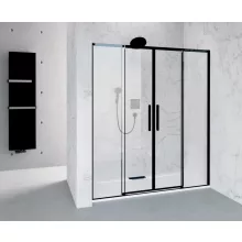   Polysan Altis Line Black tolóajtó átlátszó üveggel 1700x2000 mm, matt fekete profil AL4412B