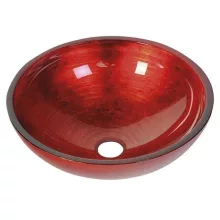 Sapho Murano Rosso üvegmosdó 40x14 cm, piros AL5318-63