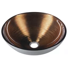   Sapho Murano Wenge üvegmosdó 40x14 cm, réz/ezüst AL5318-66