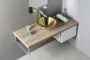 Sapho Murano Soft Brown üvegmosdó 40x14 cm, világos barna AL5318-67