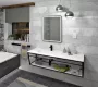 Sapho Aruba Rockstone beépíthető mosdó 180x51,5 cm balos AR180-B1L