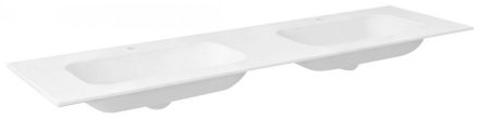 Sapho Aruba Rockstone beépíthető duplamosdó 180x51,5 cm matt fehér AR180-B2M