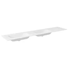   Sapho Aruba Rockstone beépíthető duplamosdó 220x51,5 cm balos AR220-B2L