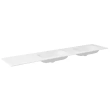   Sapho Aruba Rockstone beépíthető duplamosdó 230x51,5 cm jobbos AR230-B2R