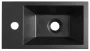 Sapho Small Amarok öntöttmárvány kézmosdó 40x11x22 cm, balos/matt fekete AR400B