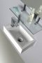 Sapho Small Amarok öntött márvány mosdó 40x22cm, balos, fehér AR400