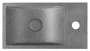 Sapho Small Crest jobbos beton mosdó lefolyóval 40x22cm, szürke gránit AR409