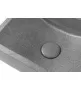 Sapho Small Crest jobbos beton mosdó lefolyóval 40x22cm, szürke gránit AR409