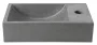 Sapho Small Crest jobbos beton mosdó lefolyóval 40x22cm, szürke gránit AR409