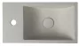 Sapho Small Crest balos beton mosdó 40x22cm, fehér homokkő AR410