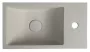 Sapho Small Crest jobbos beton mosdó 40x22cm, fehér homokkő AR413