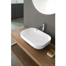 Sapho Evora pultra tehető kerámia mosdótál 50x37 cm fehér kivitelben.