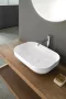 Sapho Evora pultra tehető kerámia mosdótál 50x37 cm fehér kivitelben.