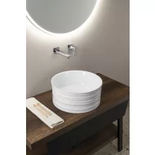 Sapho Alette pultra tehető kerámia mosdótál 41x18 cm, csaplyuk és túlfolyó nélkül, fehér kivitelben.