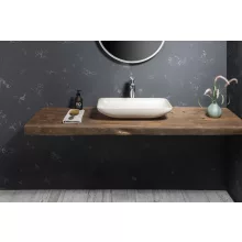   Sapho INFRANE beton mosdótál Click Clack lefolyóval 57x37cm, fehér homokkő AR460