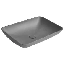   Sapho INFRANE beton mosdótál Click Clack lefolyóval 57x37cm, szürke gránit AR464