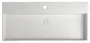 Sapho Quadrado beton mosdó Click-Clack lefolyóval 96x44 cm, túlfolyó nélkül, fehér homokkő AR467