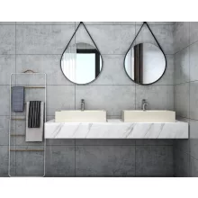 Sapho Tarant beton mosdó 58x36 cm, fehér homokkő AR472