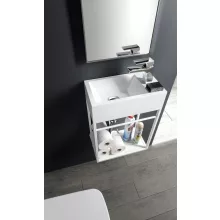   Sapho Small Amarok öntött márvány mosdó 40x22cm, jobbos, fehér AR500