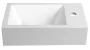 Sapho Small Amarok öntött márvány mosdó 40x22cm, jobbos, fehér AR500