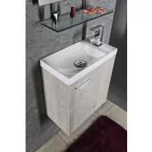 Sapho Agos öntött márvány mosdó túlfolyó nélkül 40x22 cm fehér AS400