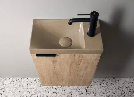Sapho Agos beton kézmosó 40x22 cm, homok kivitelben