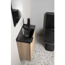 Sapho Agos beton kézmosó 40x22 cm, antracit kivitelben