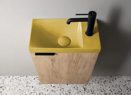 Sapho Agos beton kézmosó 40x22 cm, sárga kivitelben