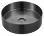 Sapho Aurum Pultra ültethető inox mosdó Click-Clack lefolyóval 38x11 cm, antracit AU101