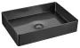 Sapho Aurum Pultra ültethető inox mosdó Click-Clack lefolyóval 50x35 cm, antracit AU103