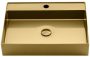 Sapho Aurum Pultra ültethető inox mosdó Click-Clack lefolyóval 55x42 cm, arany AU202