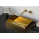 Sapho Aurum Pultra ültethető inox mosdó Click-Clack lefolyóval 50x35,2 cm, arany AU203
